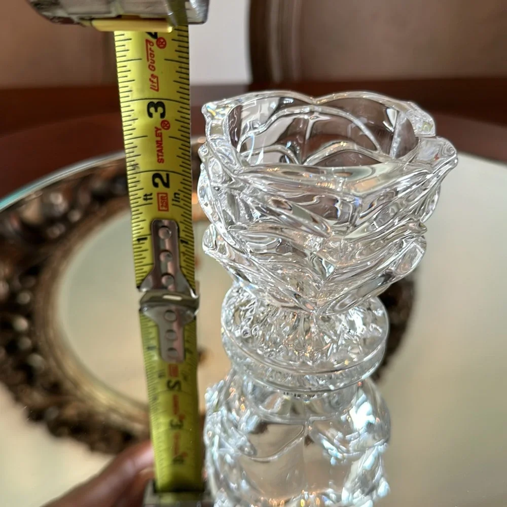 PartyLite Vintage Retired Radiant Rose Crystal Votive Holder